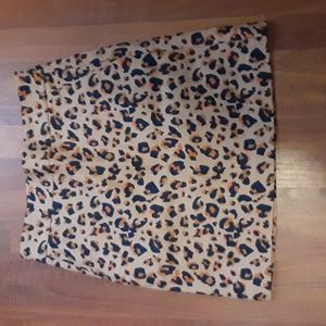 LOFT CHEETAH PRINT SKIRT